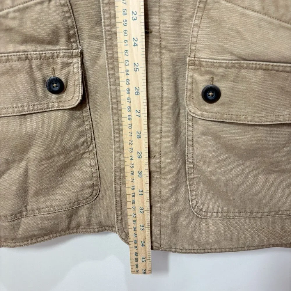 Orvis Field Barn Canvas Jacket Chore Coat Quilted Lining Men L Brown Corduroy